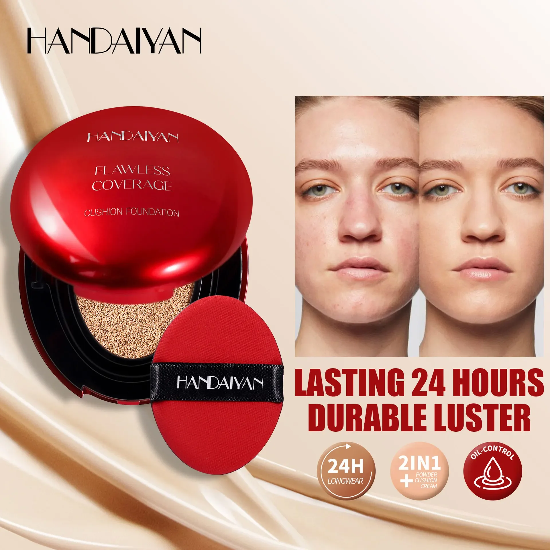 Korean Air Cushion Foundation  - Korean Tea Set ulasan dan harga