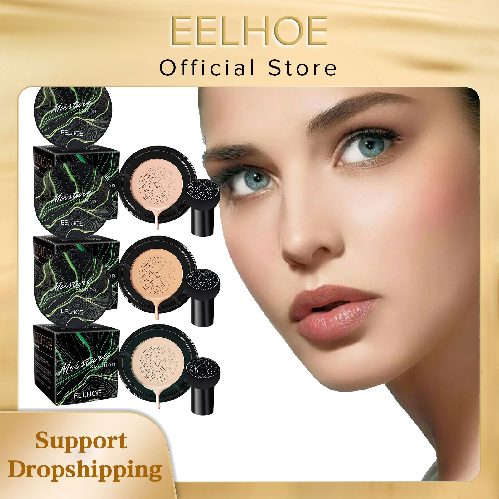 EELHOE Mushroom Head Air Cushi - Korean Tea Set ulasan dan harga