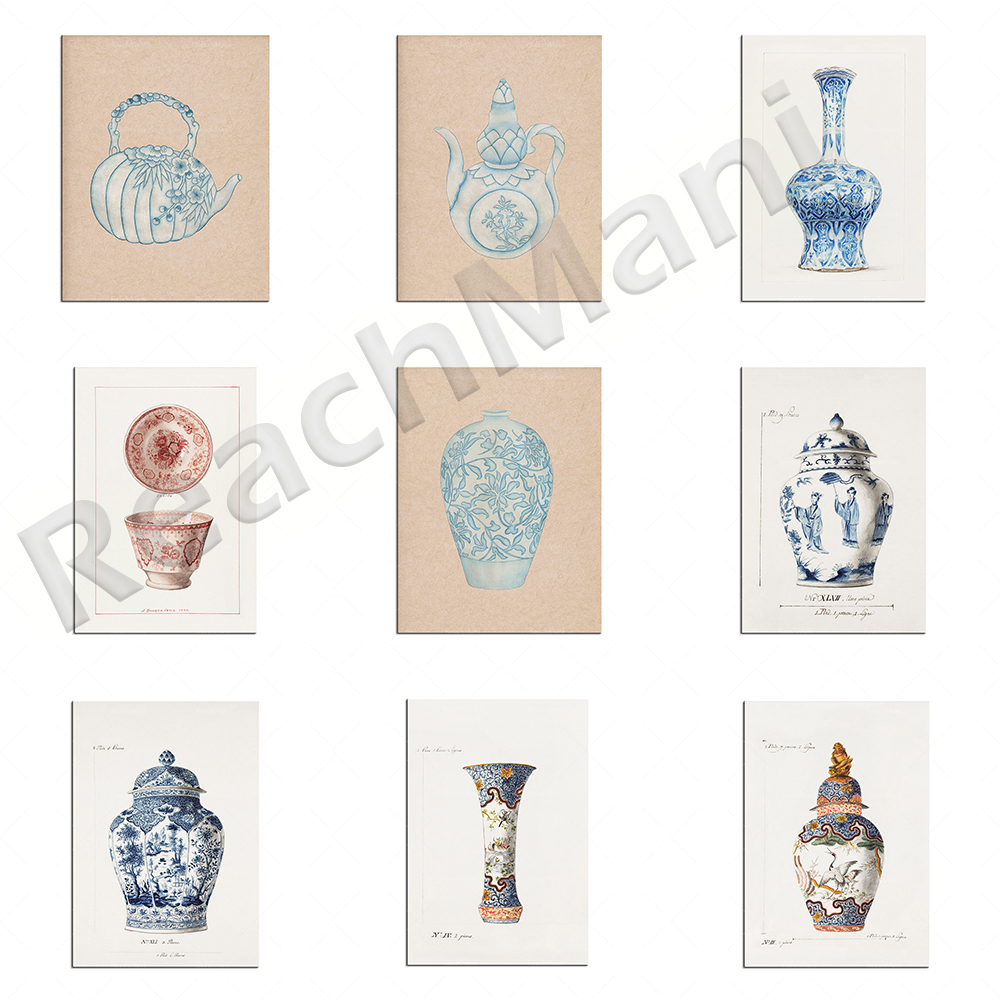 Korean printed blue porcelain - Korean Arts And Lifestyle ulasan dan harga