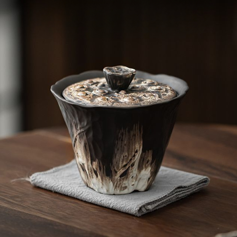 200ml Handmade Embossed Lotus  - Korean Tea Set ulasan dan harga
