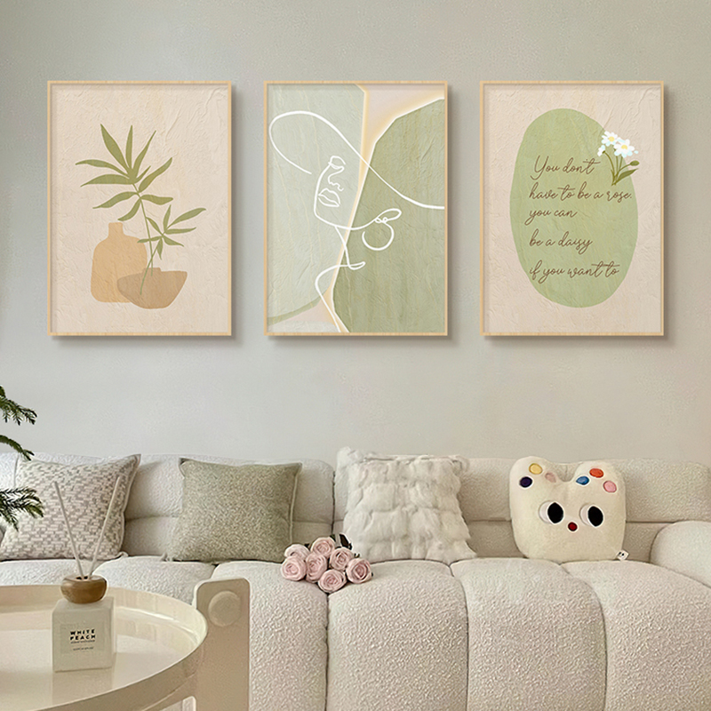 Wooden Cream Style Abstract Li - Korean Arts And Lifestyle ulasan dan harga