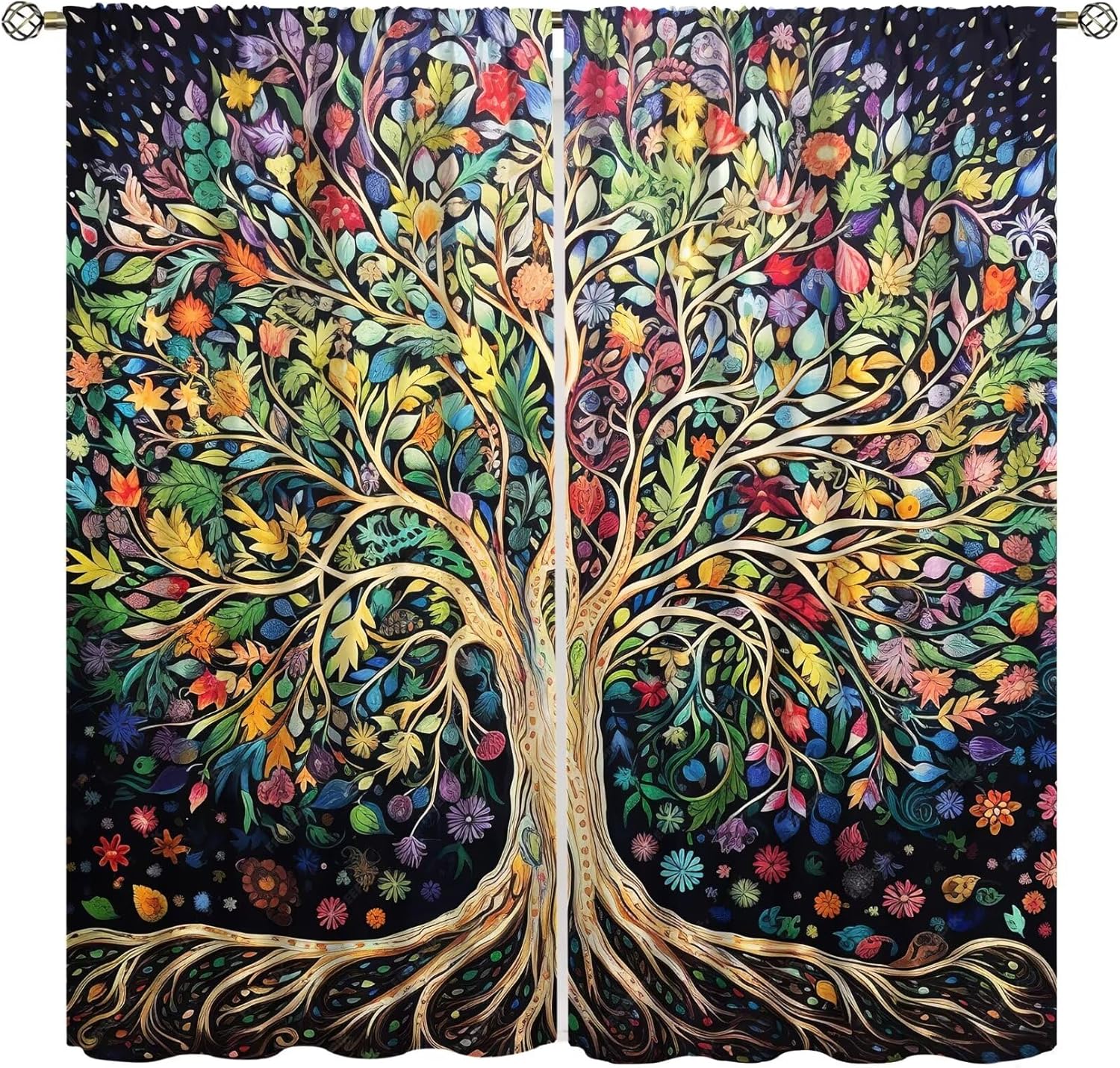 Tree of Life Curtains, Fantasy - Korean Arts And Lifestyle ulasan dan harga