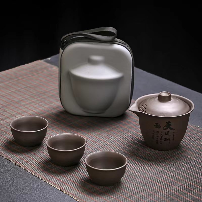 1 set Portable ZhiShaTeapot Te - Korean Tea Set ulasan dan harga