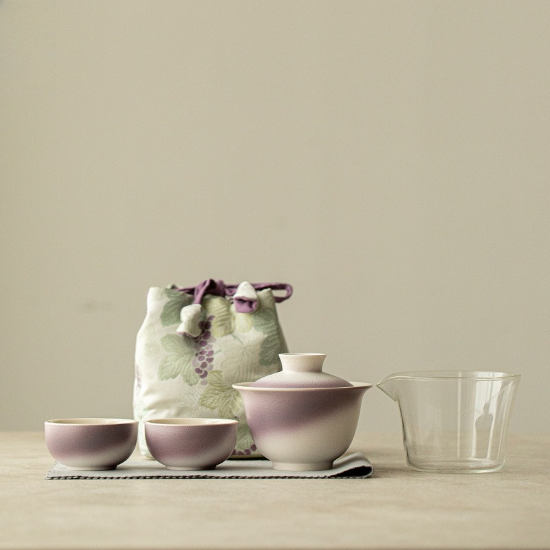 Ceramic travel tea set, one po - Korean Tea Set ulasan dan harga