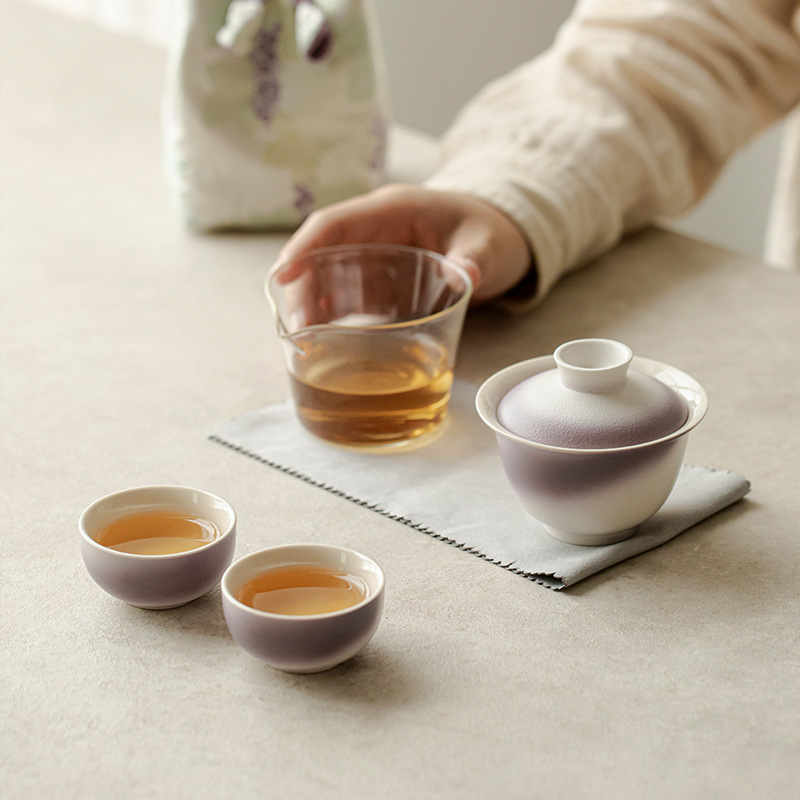 Ceramic travel tea set, one po - Korean Tea Set ulasan dan harga