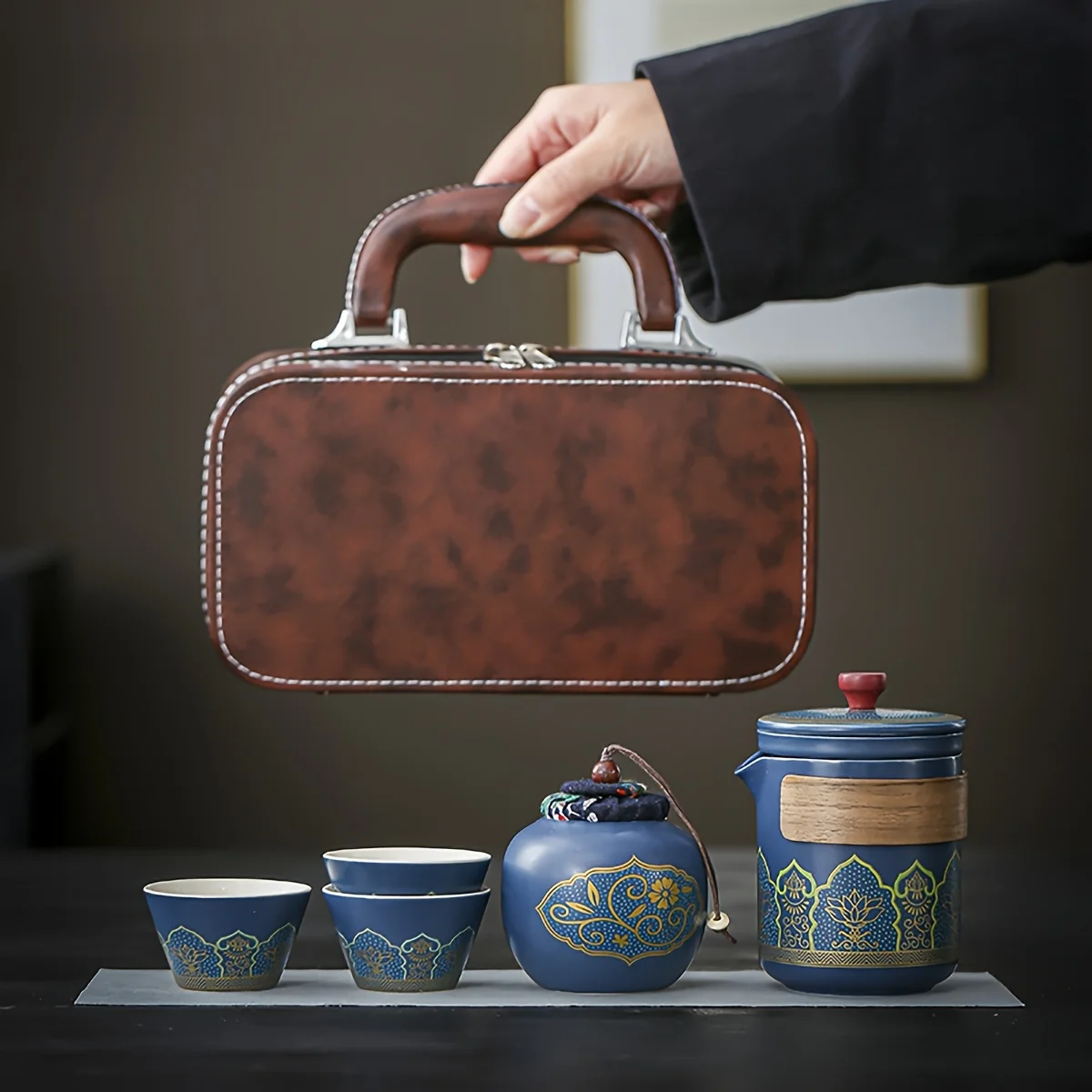 1 Set Travel Tea Set Portable  - Korean Tea Set ulasan dan harga