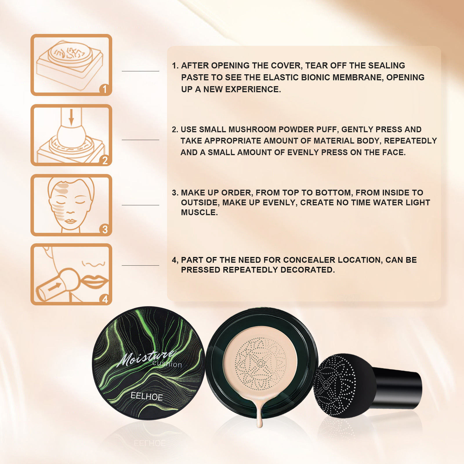 EELHOE Mushroom Head Air Cushi - Bb Cushion Korean ulasan dan harga