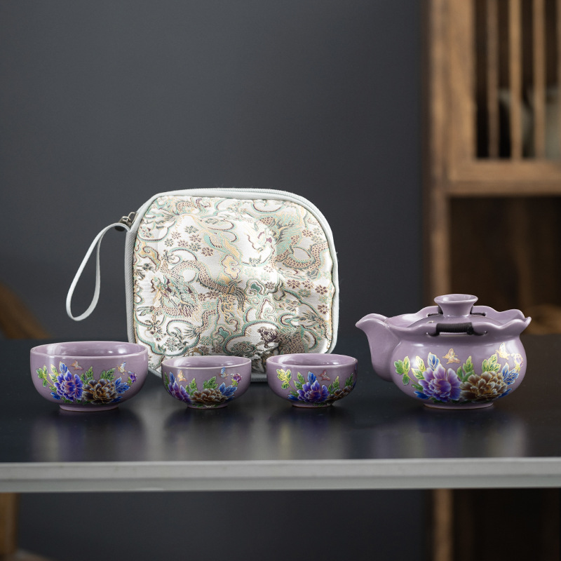 Portable Travel Tea Set Ziru P - Korean Tea Set ulasan dan harga