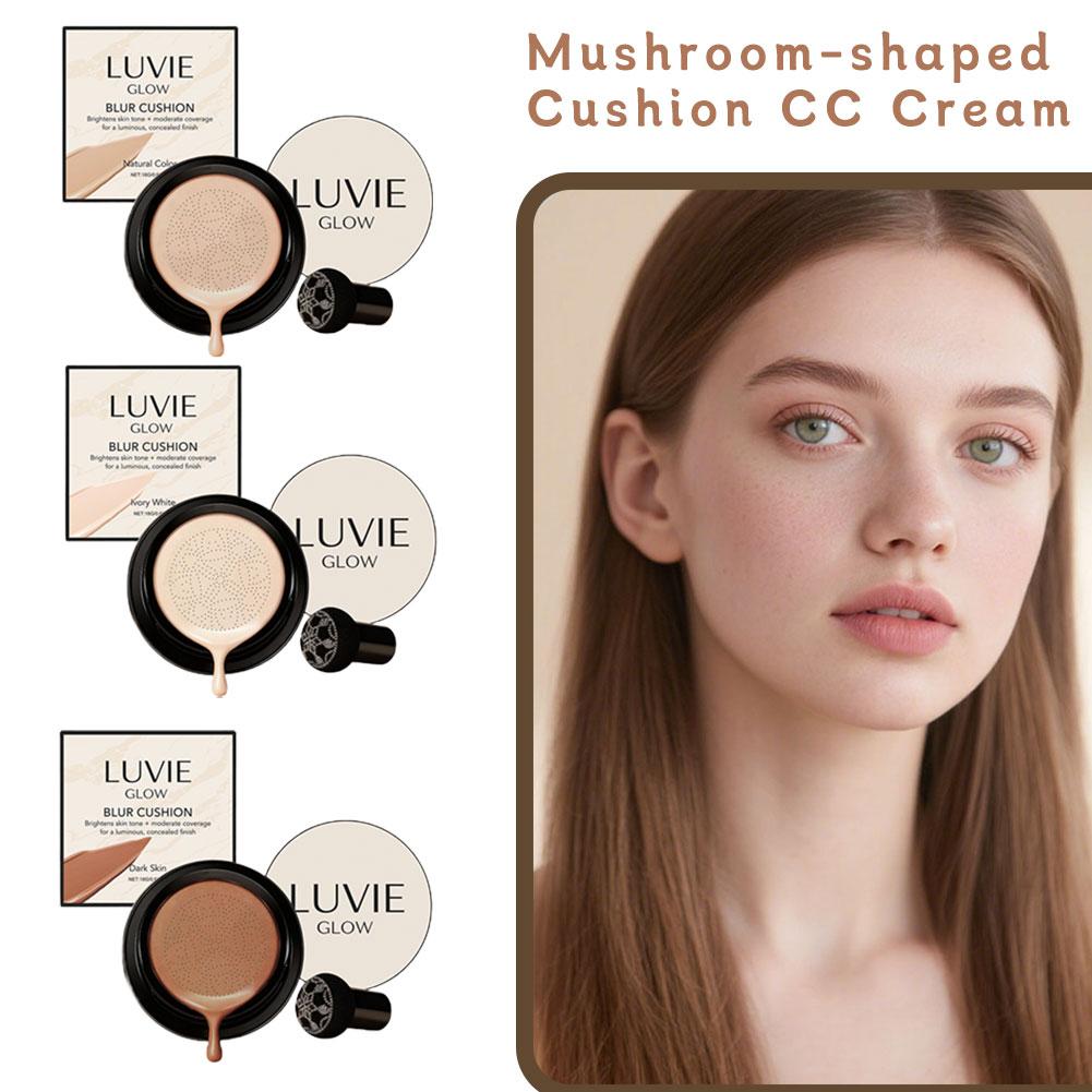 LUVIE GLOW Hydrating Mushroom  - Bb Cushion Korean ulasan dan harga