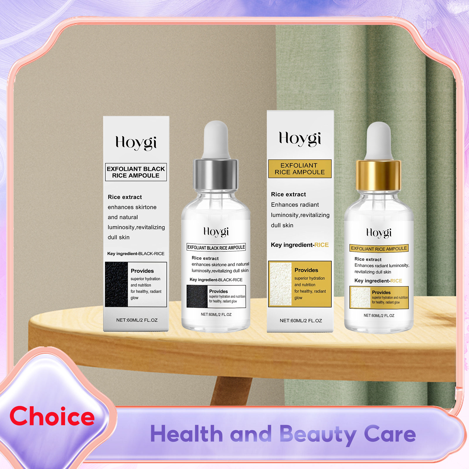 Glow Rice Ampoule White Black  - Essence Serum Toner ulasan dan harga