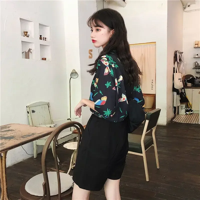 Shirts Women Corduroy Patch Po - Korean Student Lifestyle ulasan dan harga