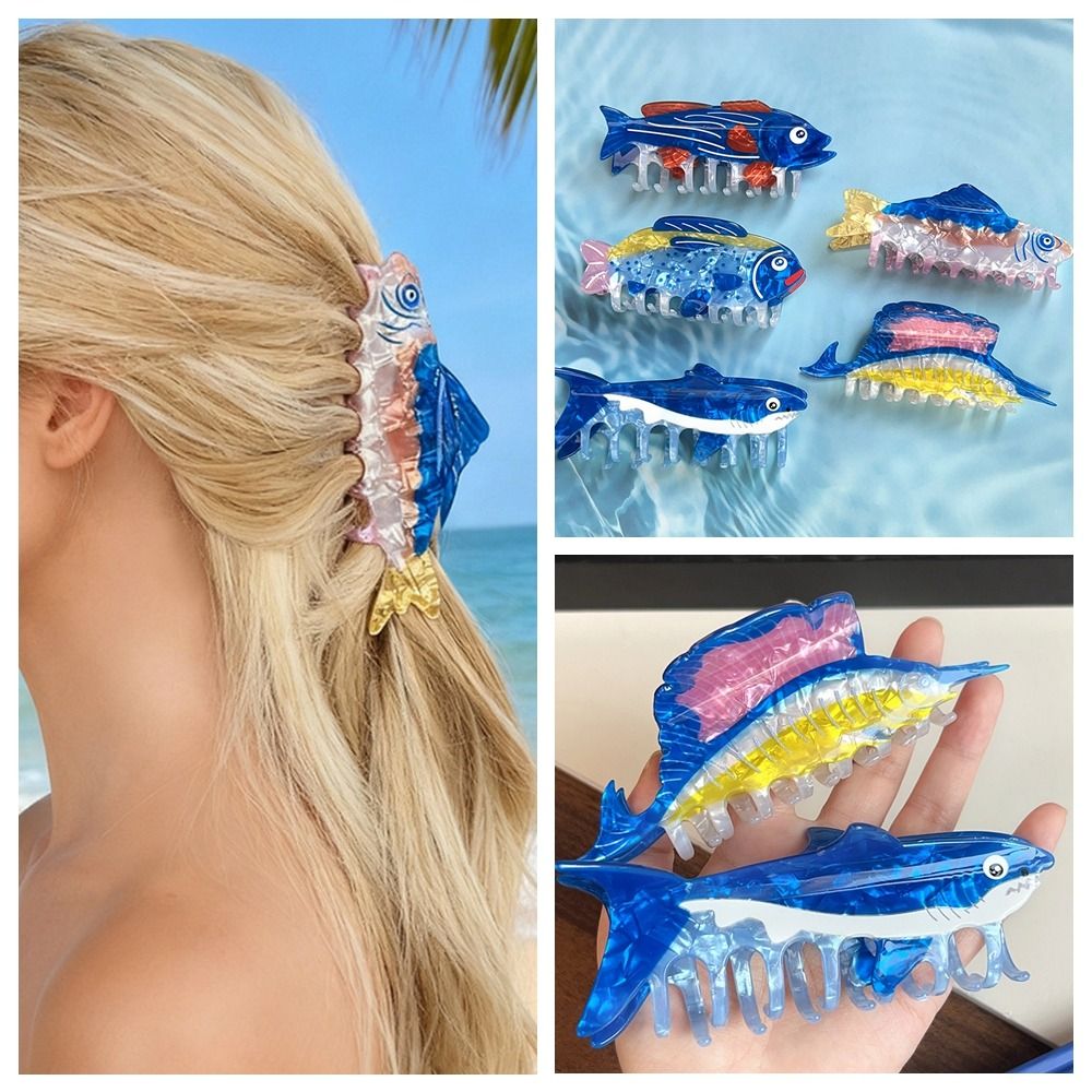 Hairpin Ocean Animal Hair Claw - Korean Women Lifestyle ulasan dan harga